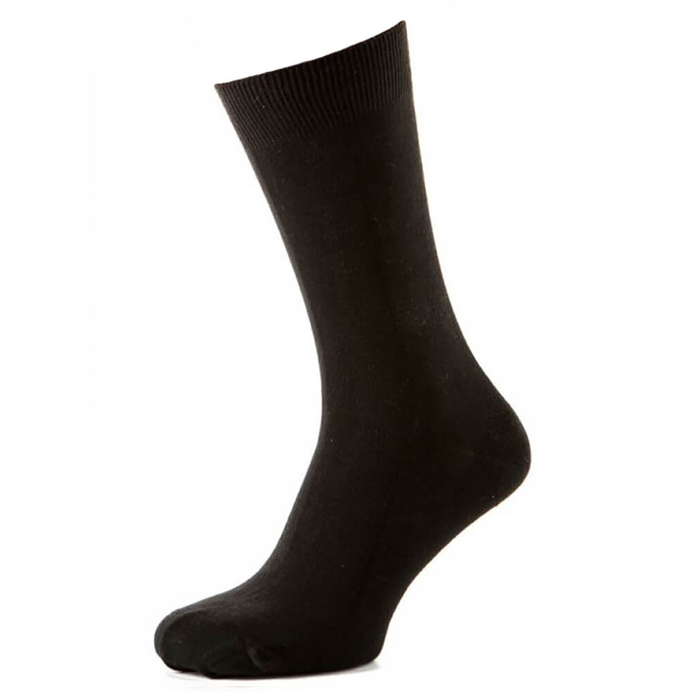 Шкарпетки чоловічі класичні з бавовни, осінь/зима, чорний MansSet - Фото 1