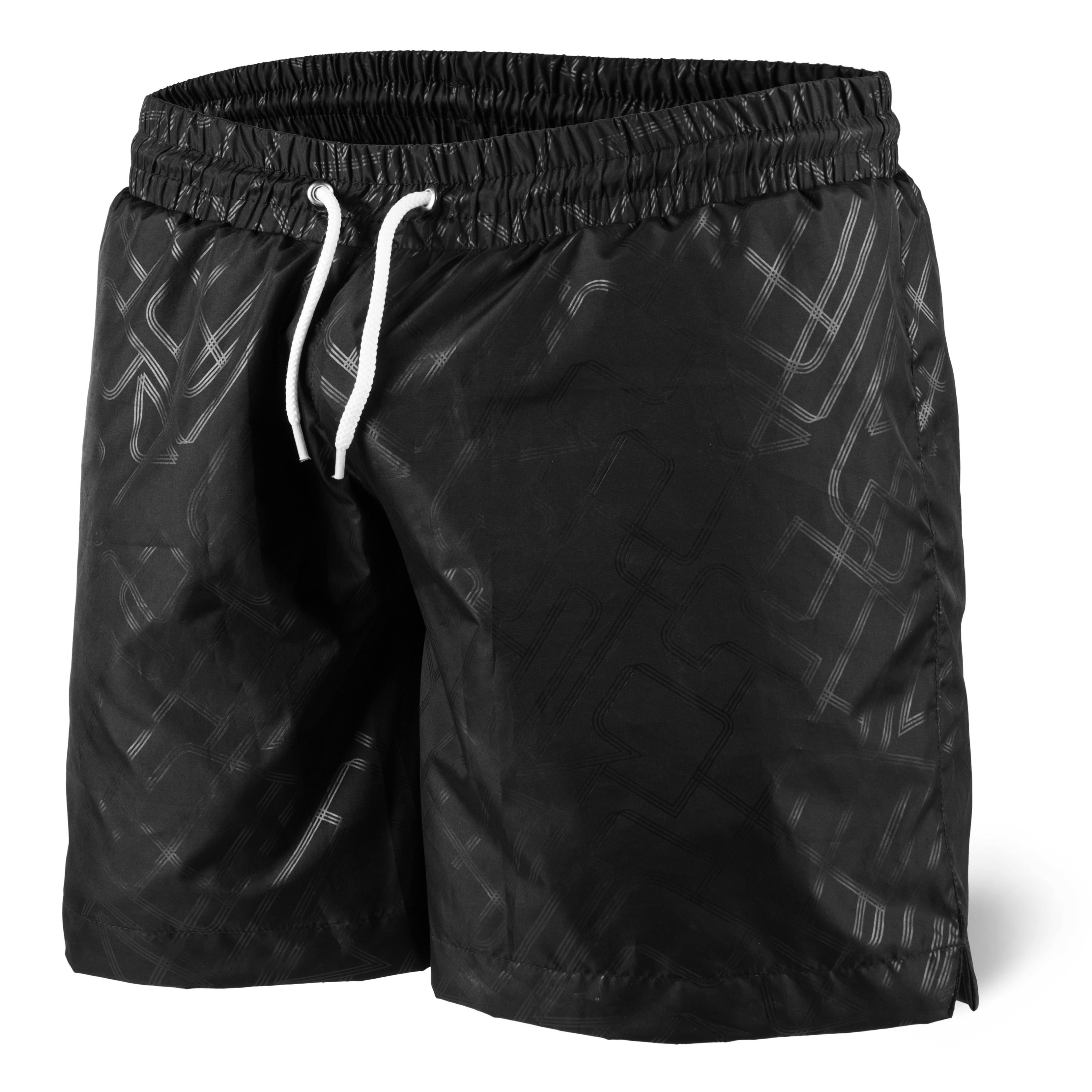 Мужские купальные шорты анатомические, черный, принт MansSet - Фото 4